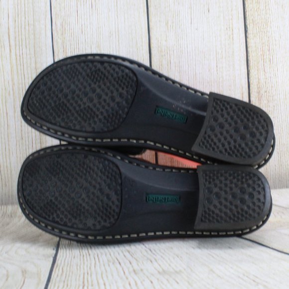 Josef Siebel Black Leather Strap Comfy Slide Low Block Heel Sandals US 10 - Picture 8 of 8